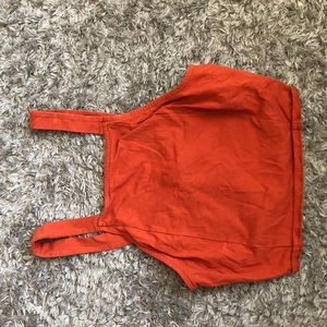 URBAN OUTFITTERS orange halter cropped top
